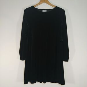 K.C. Spencer New York Black Velvet A-Line Dress Size 6 Vintage Witchy Romantic